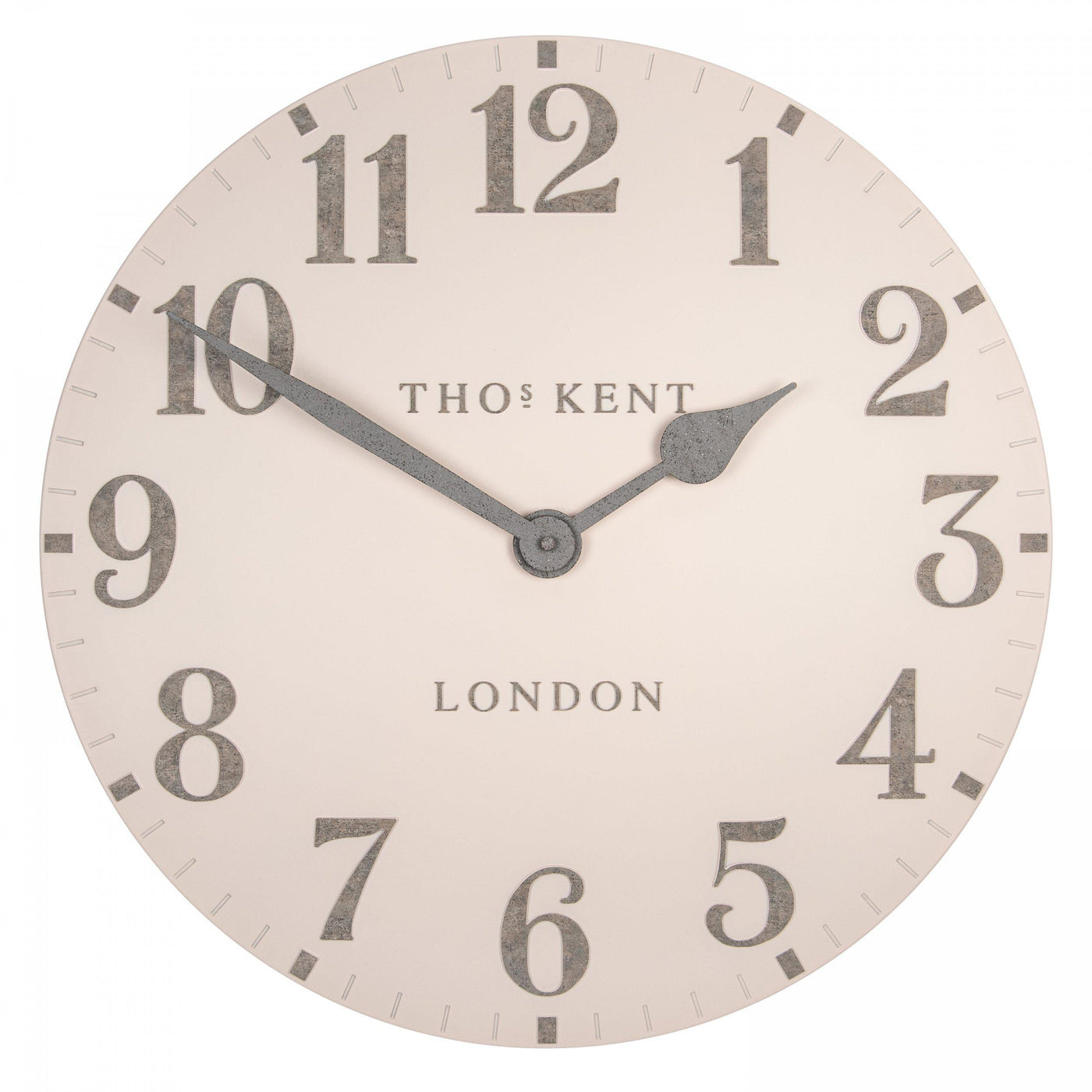 Thomas Kent London. Arabic Wall Clock 20" (51cm) Shy Pink *NEW* - timeframedclocks