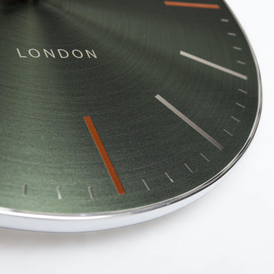 Thomas Kent London. Bistro Wall Clock 14" (36cm) Emerald *NEW* - timeframedclocks