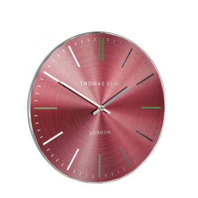 Thomas Kent London. Bistro Wall Clock 14" (36cm) Ruby *NEW* - timeframedclocks