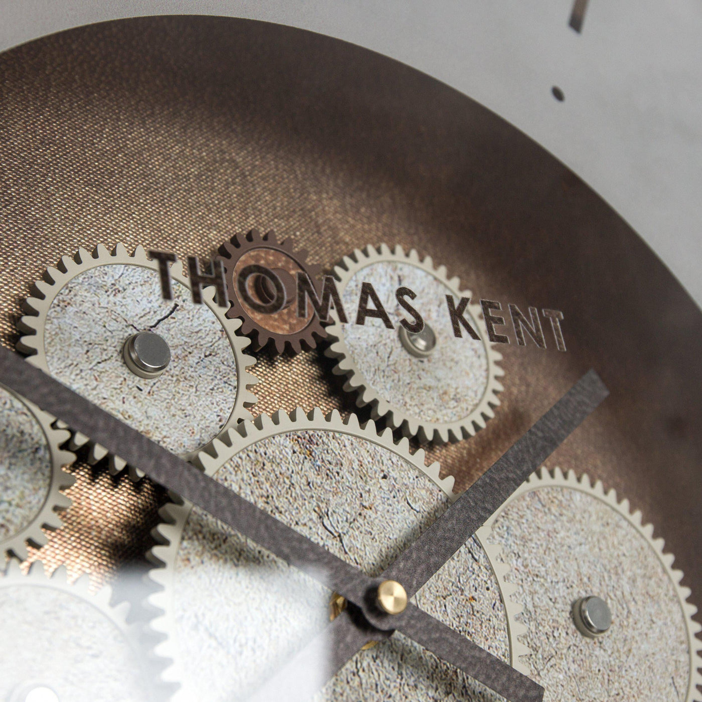Thomas Kent London. Clocksmith Cog Wall Clock 21" (53cm) Bronze *NEW* - timeframedclocks
