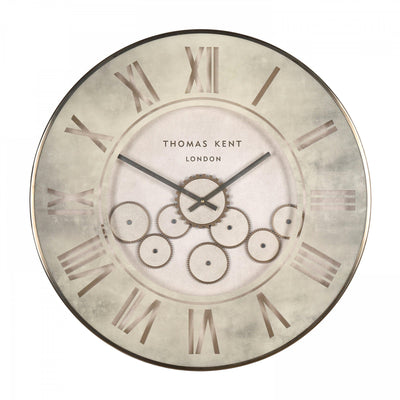 Thomas Kent London. Clocksmith Cog Wall Clock 30" (76cm) Stone *NEW* - timeframedclocks