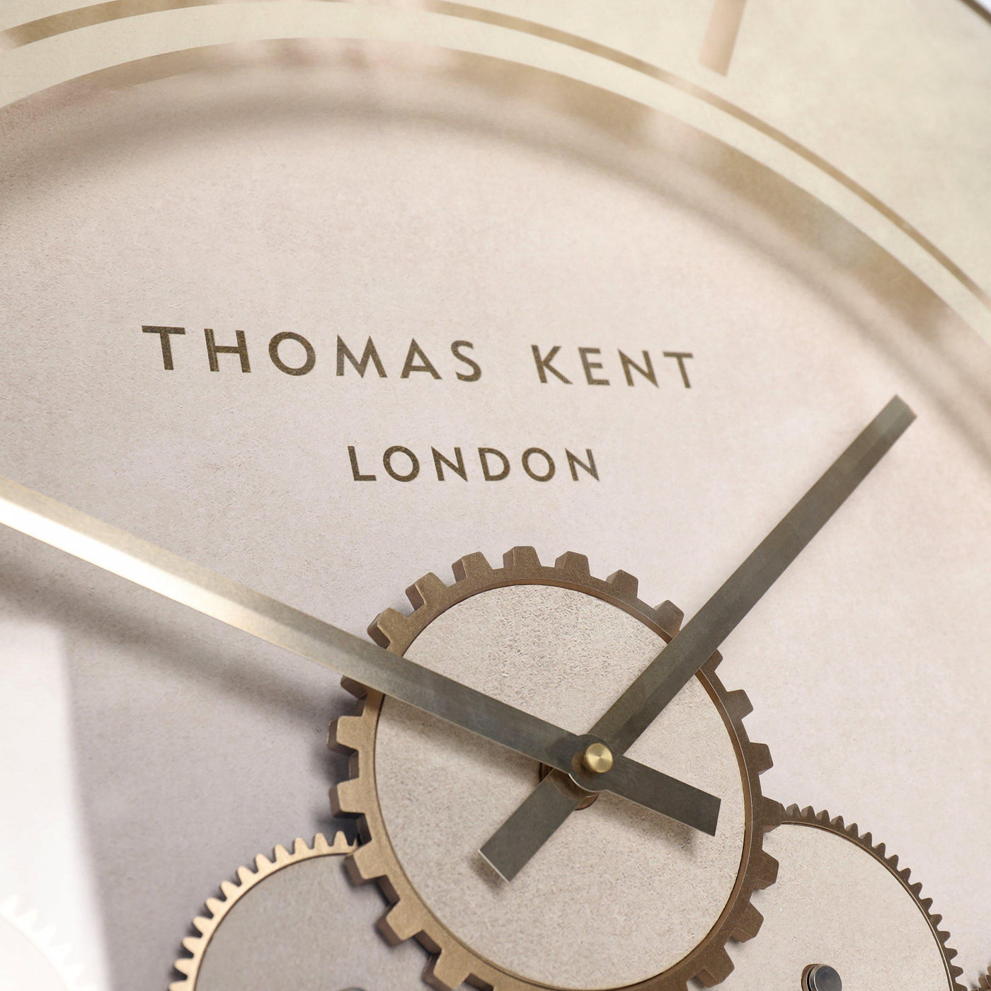 Thomas Kent London. Clocksmith Cog Wall Clock 30" (76cm) Stone *NEW PRE-ORDER DEL EARLY MAY* - timeframedclocks