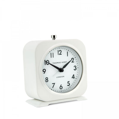 Thomas Kent London. Finch Alarm Clock Snowberry White *NEW* - timeframedclocks