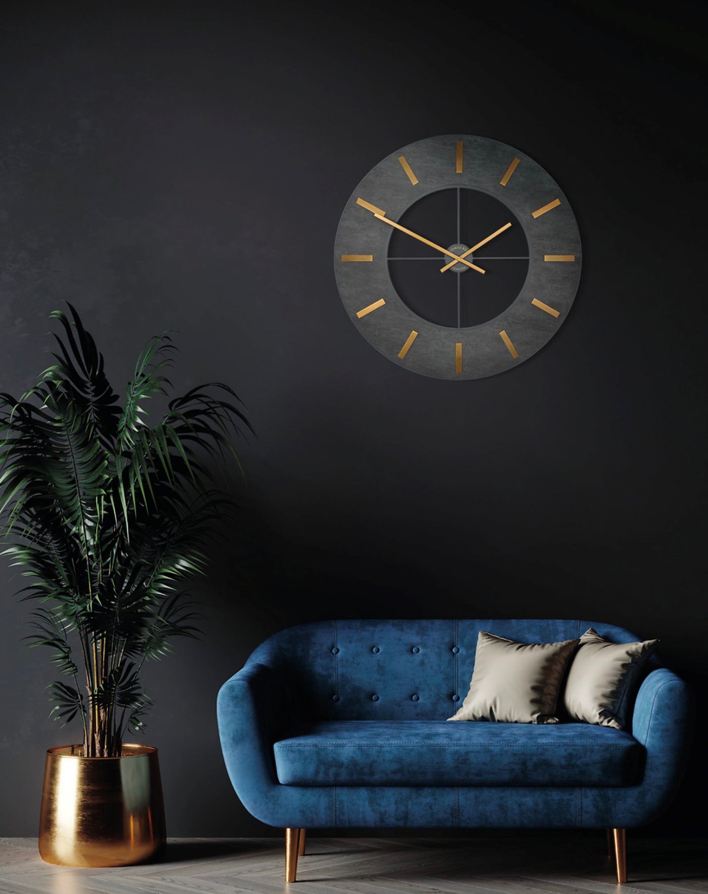 Thomas Kent London. Loft Wall Clock 32" (81cm) Grand Grey *NEW* - timeframedclocks