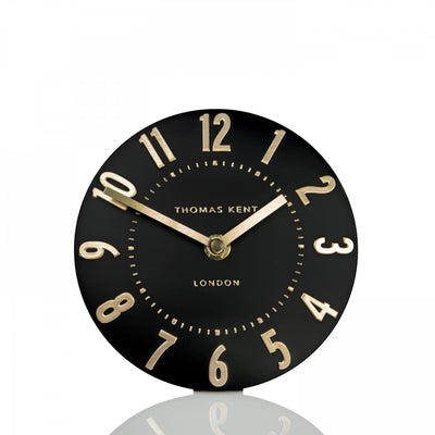 Thomas Kent London. Mulberry Mantel Clock 6" (15cm) Noir *NEW* - timeframedclocks