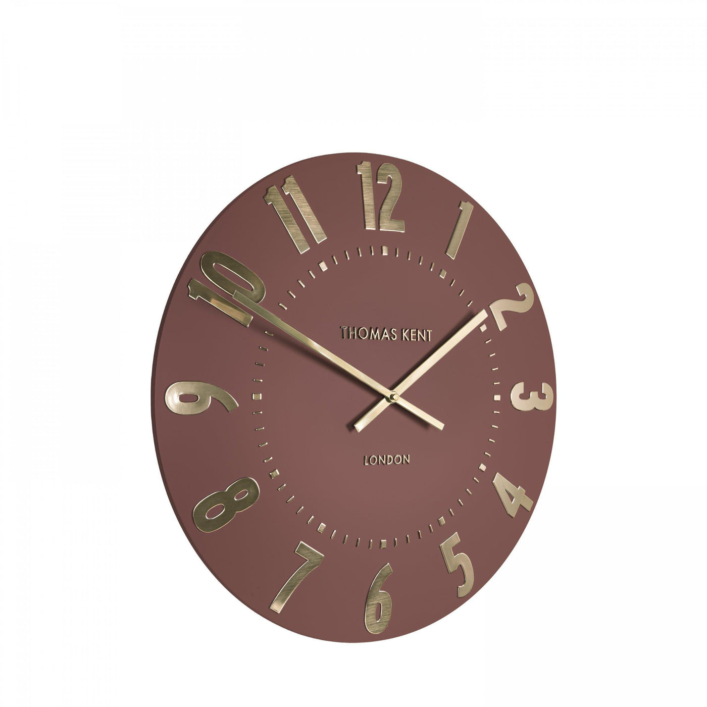 Thomas Kent London. Mulberry Wall Clock 12" (30 cm) Auburn *NEW* - timeframedclocks