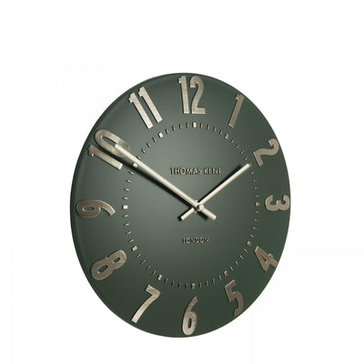 Thomas Kent London. Mulberry Wall Clock 12" (30cm) Olive Green *NEW* - timeframedclocks