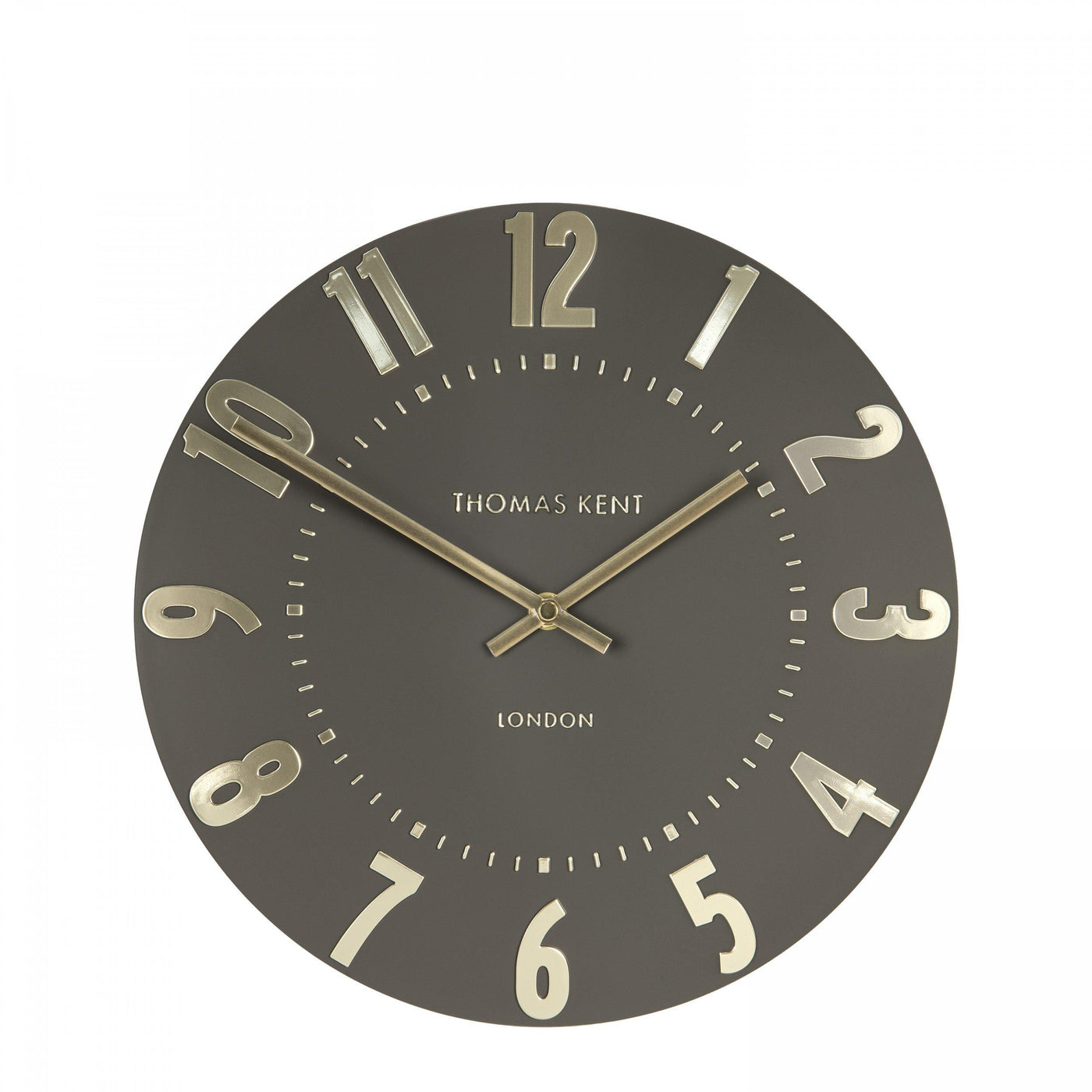 Thomas Kent London. Mulberry Wall Clock 12" (31cm) Espresso *NEW* - timeframedclocks