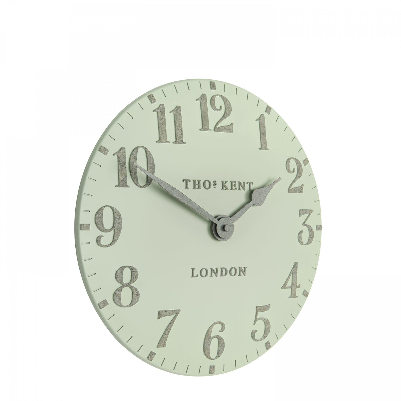 Thomas Kent London. Mulberry Wall Clock 12" (31cm) Pearl Green *NEW*