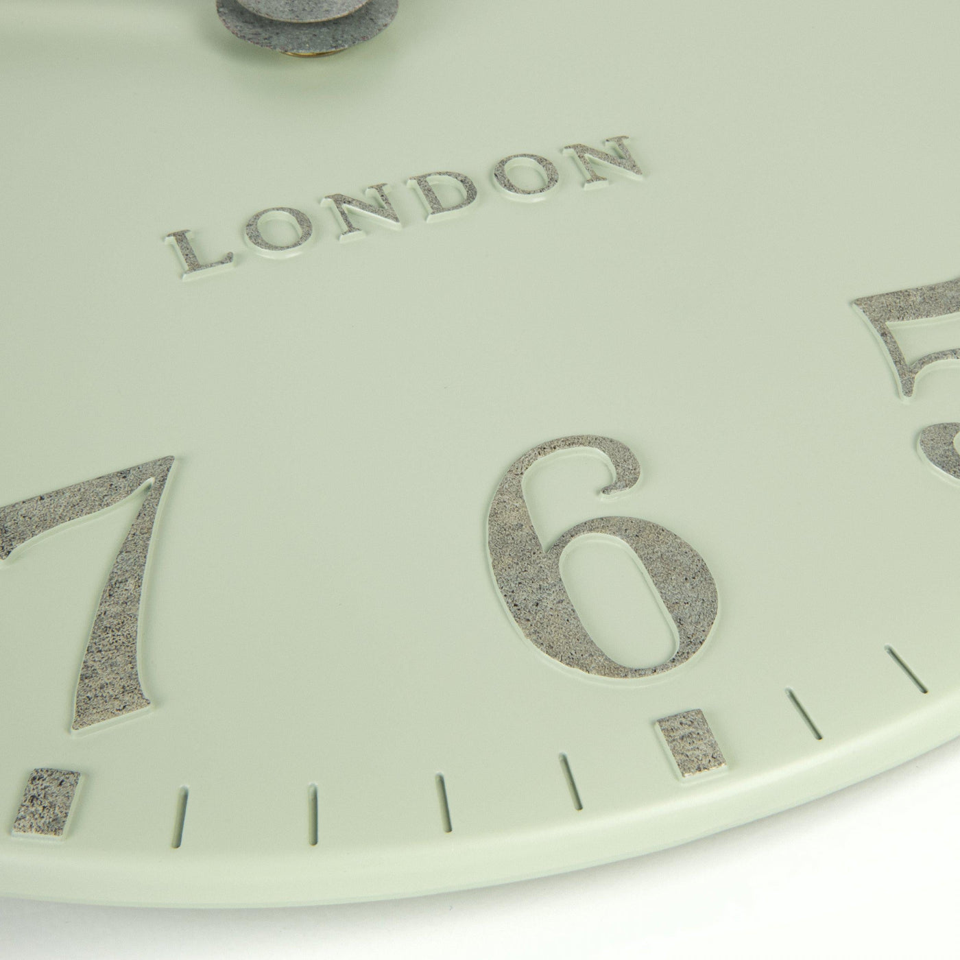 Thomas Kent London. Mulberry Wall Clock 12" (31cm) Pearl Green *NEW* - timeframedclocks