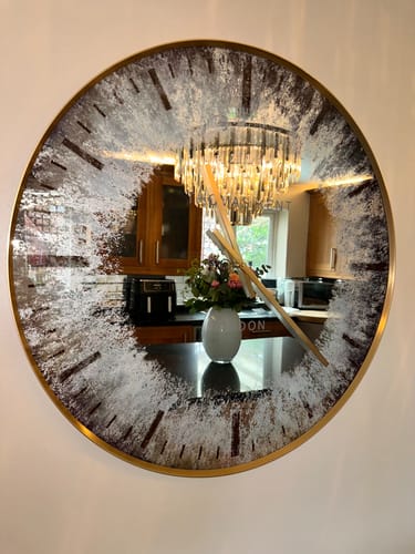 Thomas Kent London. Murano Mirror Wall Clock (81cm) *NEW* - timeframedclocks