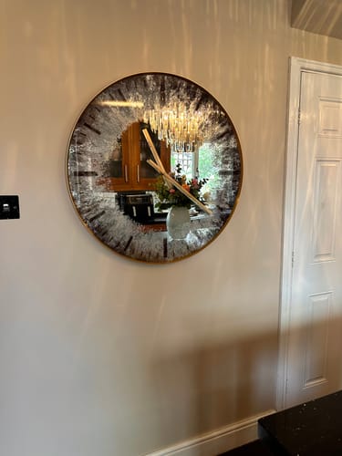 Thomas Kent London. Murano Mirror Wall Clock (81cm) *NEW*