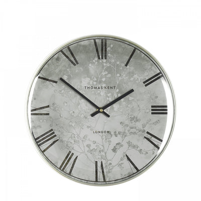 Thomas Kent London. Roma Wall Clock 14" Silver *NEW* - timeframedclocks