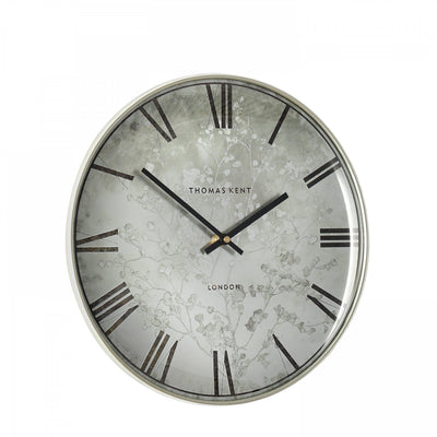 Thomas Kent London. Roma Wall Clock 14" Silver *NEW* - timeframedclocks