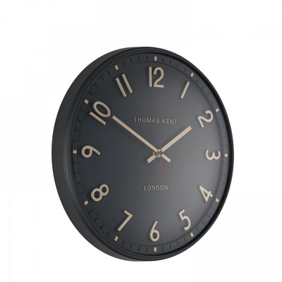 Thomas Kent London. Tresco Wall Clock 14" (36cm) Charcoal *NEW* - timeframedclocks