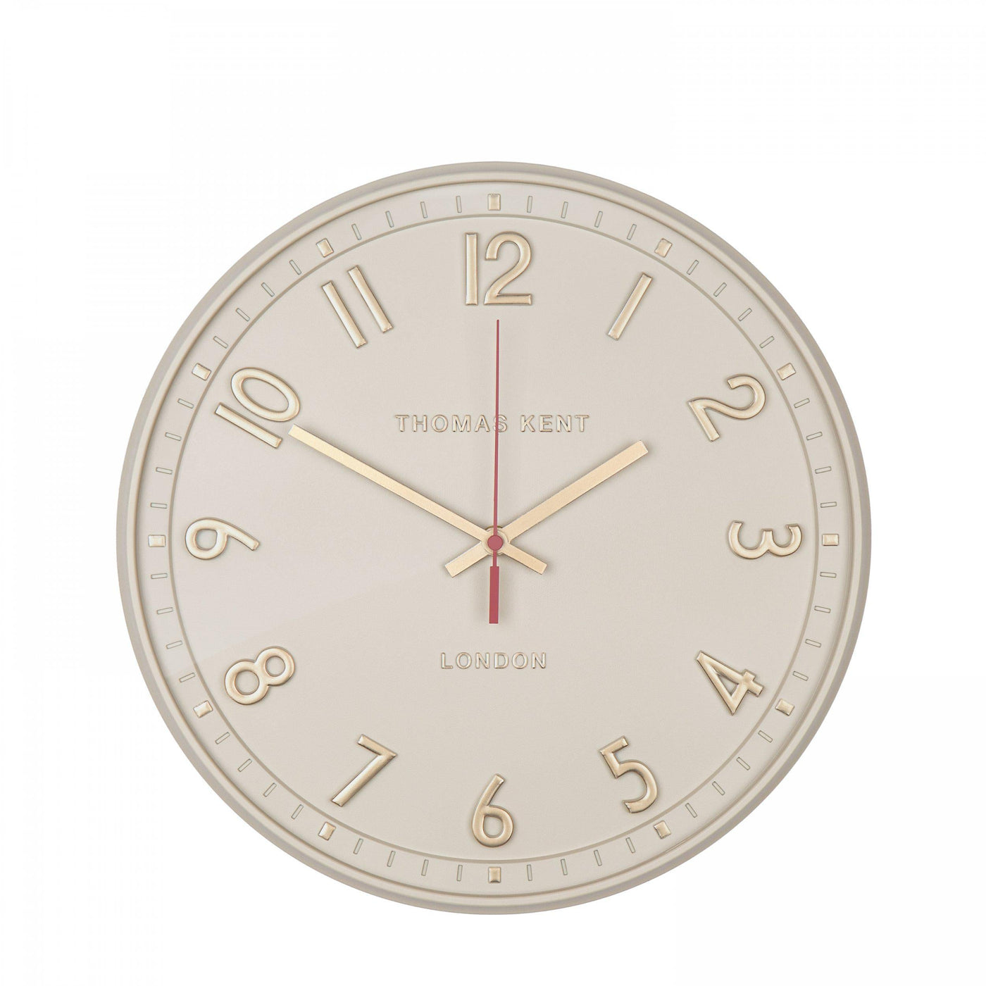 Thomas Kent London. Tresco Wall Clock 14" (36cm) Linen *NEW* - timeframedclocks