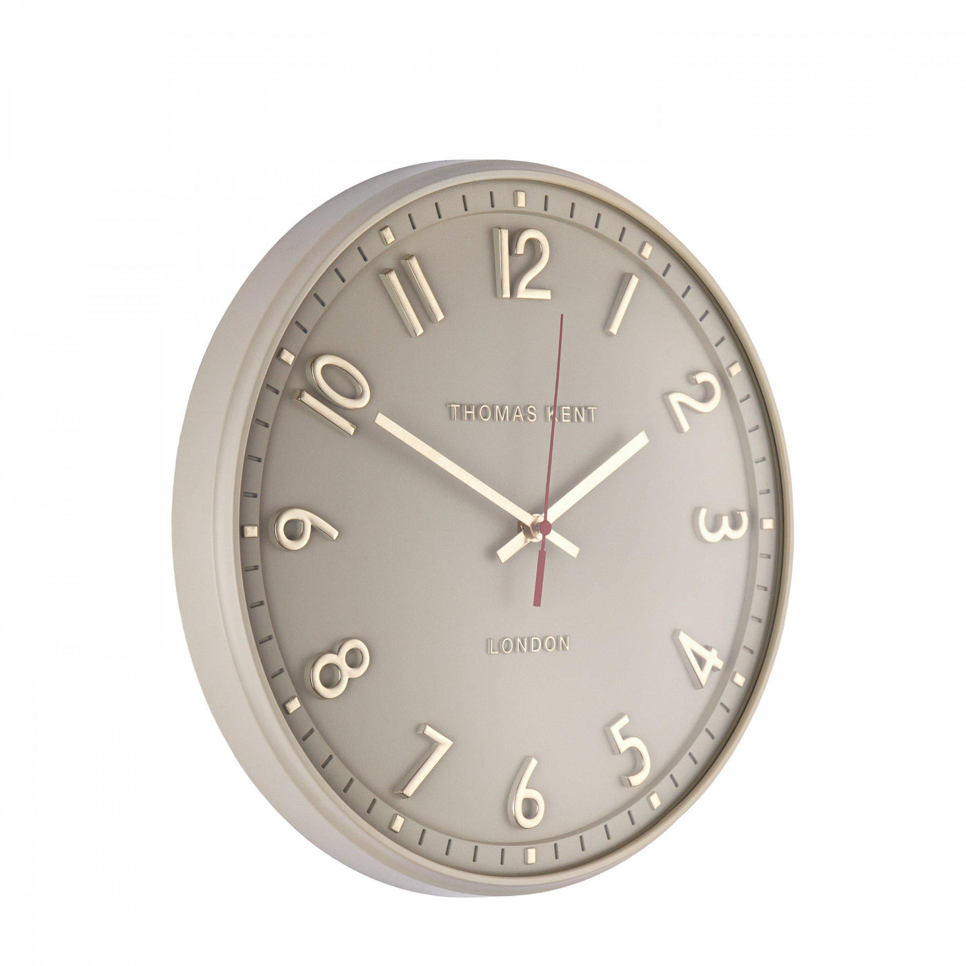 Thomas Kent London. Tresco Wall Clock 14" (36cm) Linen *NEW* - timeframedclocks