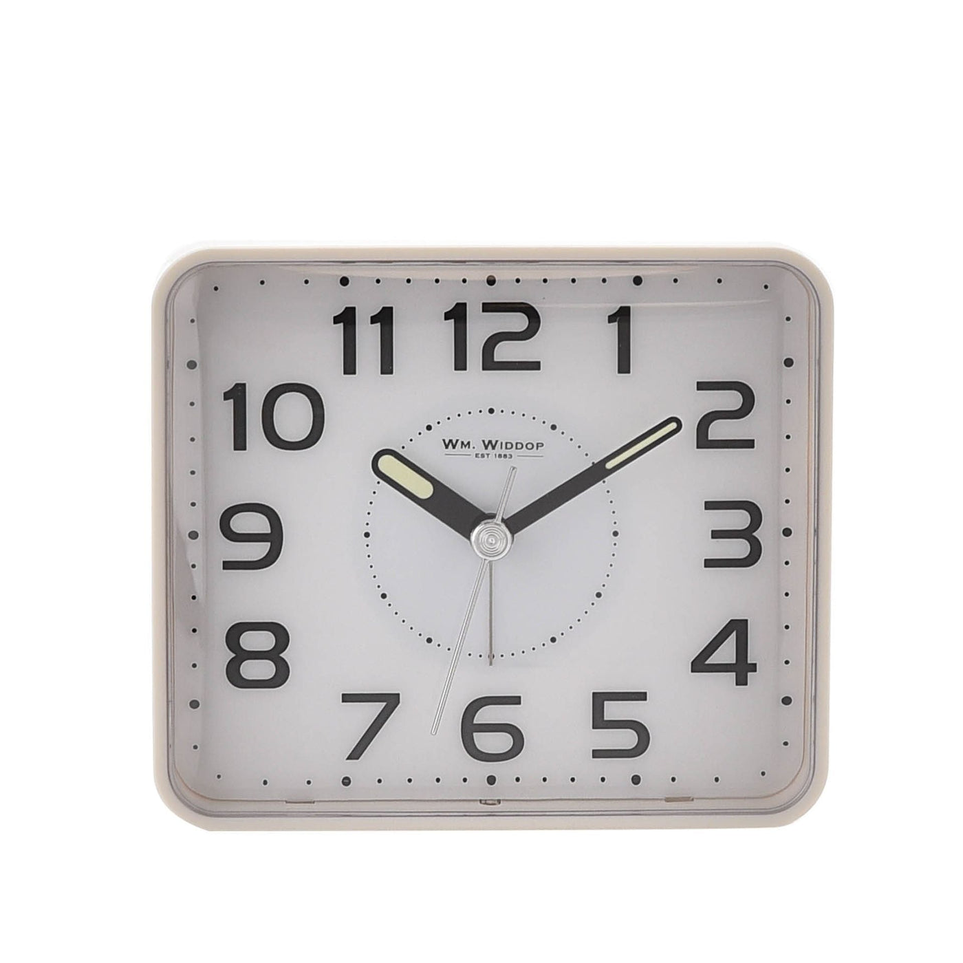 WM.Widdop. Alarm Clock White *NEW* - timeframedclocks