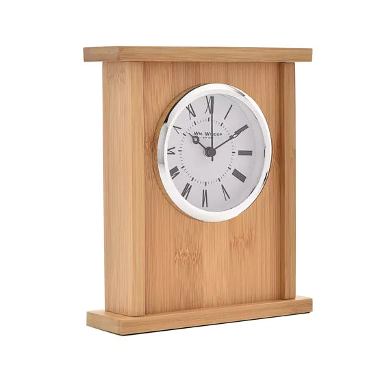 WM.Widdop. Bamboo Mantel Clock *NEW* - timeframedclocks