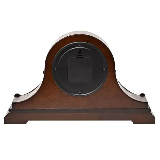 WM.Widdop. Dark Walnut Finish Napoleon Mantel Clock *NEW* - timeframedclocks