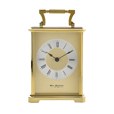 WM.Widdop. Gilt Carriage Clock *NEW* - timeframedclocks
