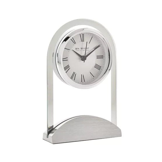WM.Widdop. Glass Panel Mantel Clock *NEW* - timeframedclocks