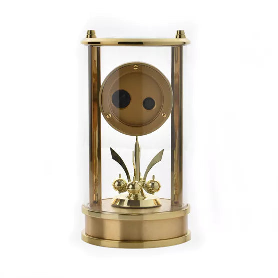 WM.Widdop. Gold Cylinder Mantel Clock *NEW AWAITING STOCK* - timeframedclocks