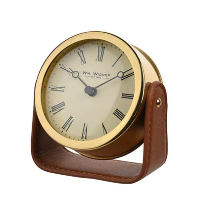 WM.Widdop. Gold Mantel Clock On Stand *NEW* - timeframedclocks