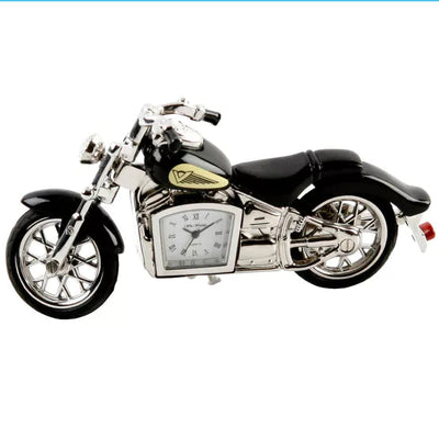 WM.Widdop ® Black Indian Motorbike Miniature Clock *NEW* - timeframedclocks