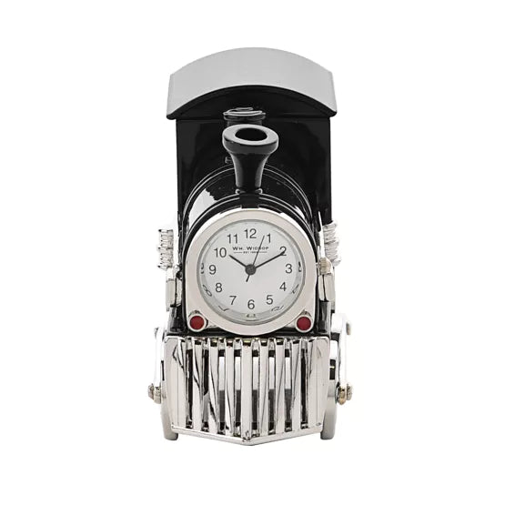 WM.Widdop® Black Steam Train Miniature Clock *NEW* – timeframed clocks