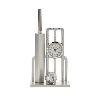 WM.Widdop ® Cricket & Wicket Miniature Clock - timeframedclocks
