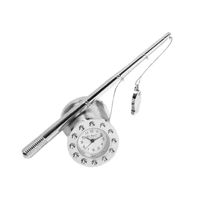 WM.Widdop ® Fishing Pole Miniature Clock - timeframedclocks