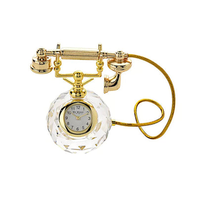 WM.Widdop ® Glass Telephone Miniature Clock *NEW* - timeframedclocks