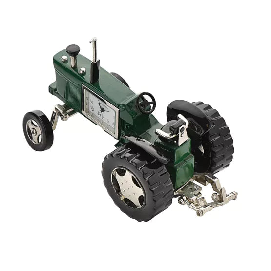 WM.Widdop ® Green Tractor Miniature Clock - timeframedclocks