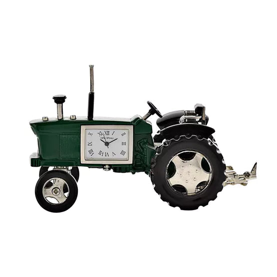 WM.Widdop ® Green Tractor Miniature Clock - timeframedclocks