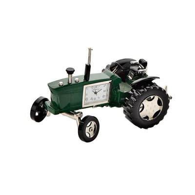 WM.Widdop ® Green Tractor Miniature Clock - timeframedclocks