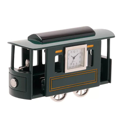 WM.Widdop ® Green Train Miniature Clock - timeframedclocks