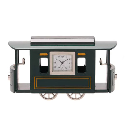 WM.Widdop ® Green Train Miniature Clock - timeframedclocks