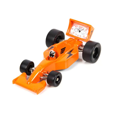 WM.Widdop ® Orange Racing Car Miniature Clock *NEW* - timeframedclocks