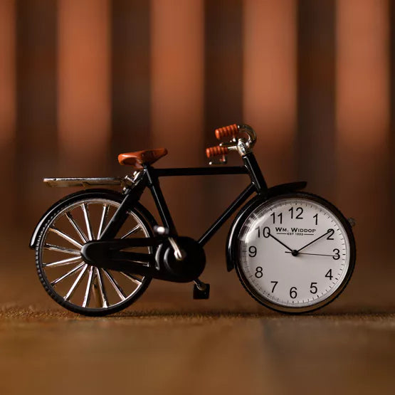 WM.Widdop ® Pedal Bike Miniature Clock *NEW* - timeframedclocks