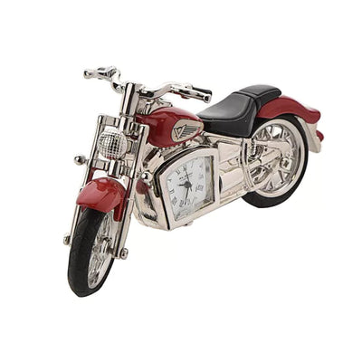 WM.Widdop ® Red Indian Motorbike Miniature Clock *NEW* - timeframedclocks