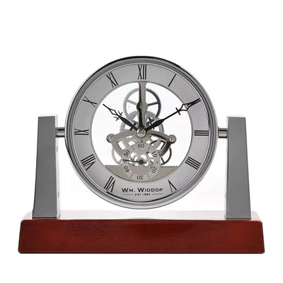 WM.Widdop. Searchlight Skeleton Mantel Clock *NEW* - timeframedclocks