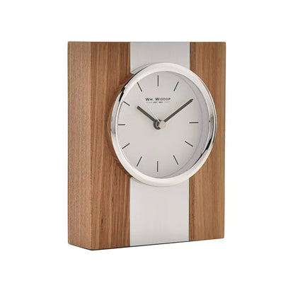 WM.Widdop. Square Wood & Metal Mantel Clock *NEW* - timeframedclocks