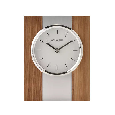 WM.Widdop. Square Wood & Metal Mantel Clock *NEW* - timeframedclocks