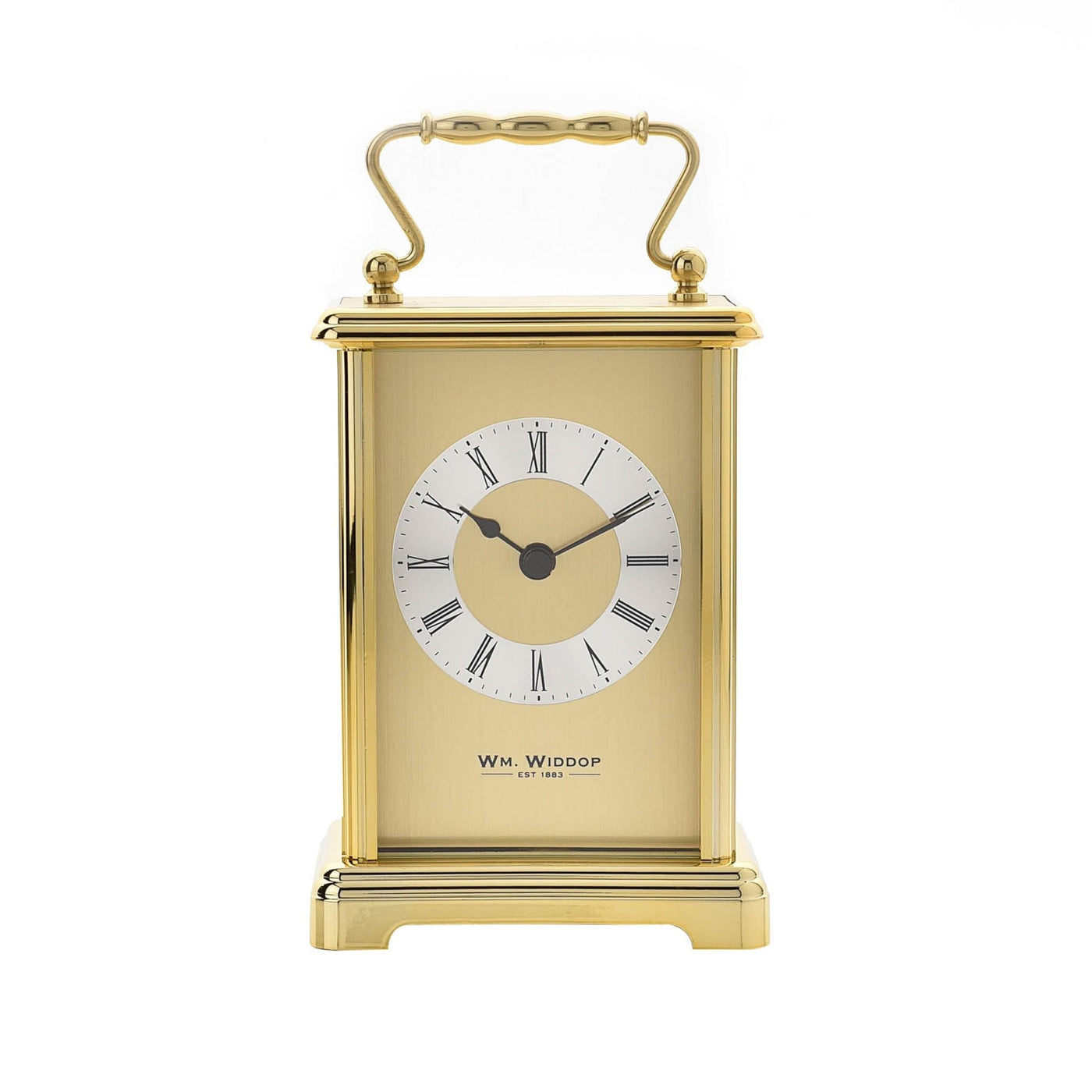 WM.Widdop. Two Tone Gilt Carriage Clock *NEW* - timeframedclocks