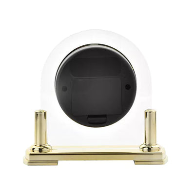 WM.Widdop. Two Tone Gold Glass Mantel Clock *NEW* - timeframedclocks