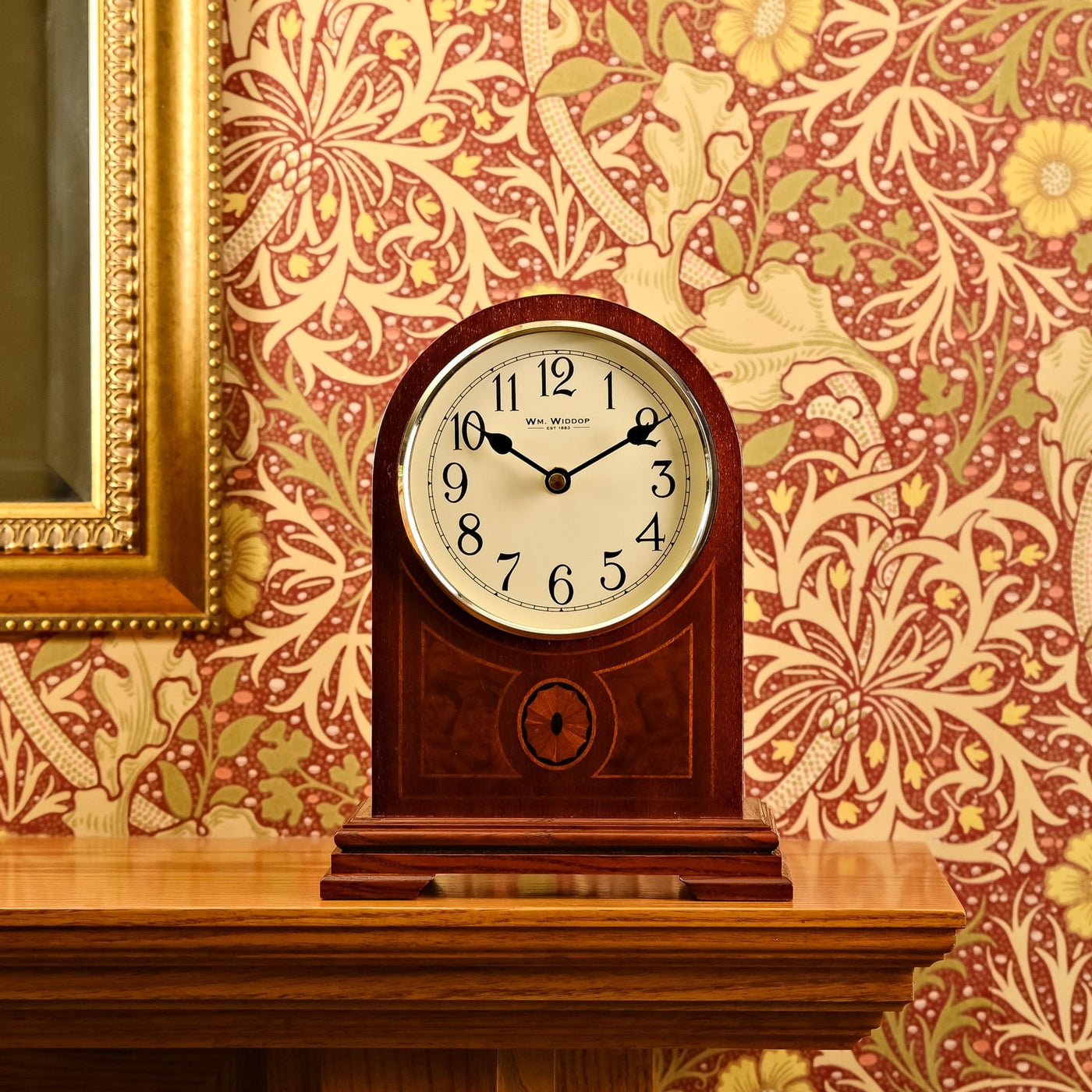 WM.Widdop. Wooden Barrister Mantel Clock *NEW* - timeframedclocks