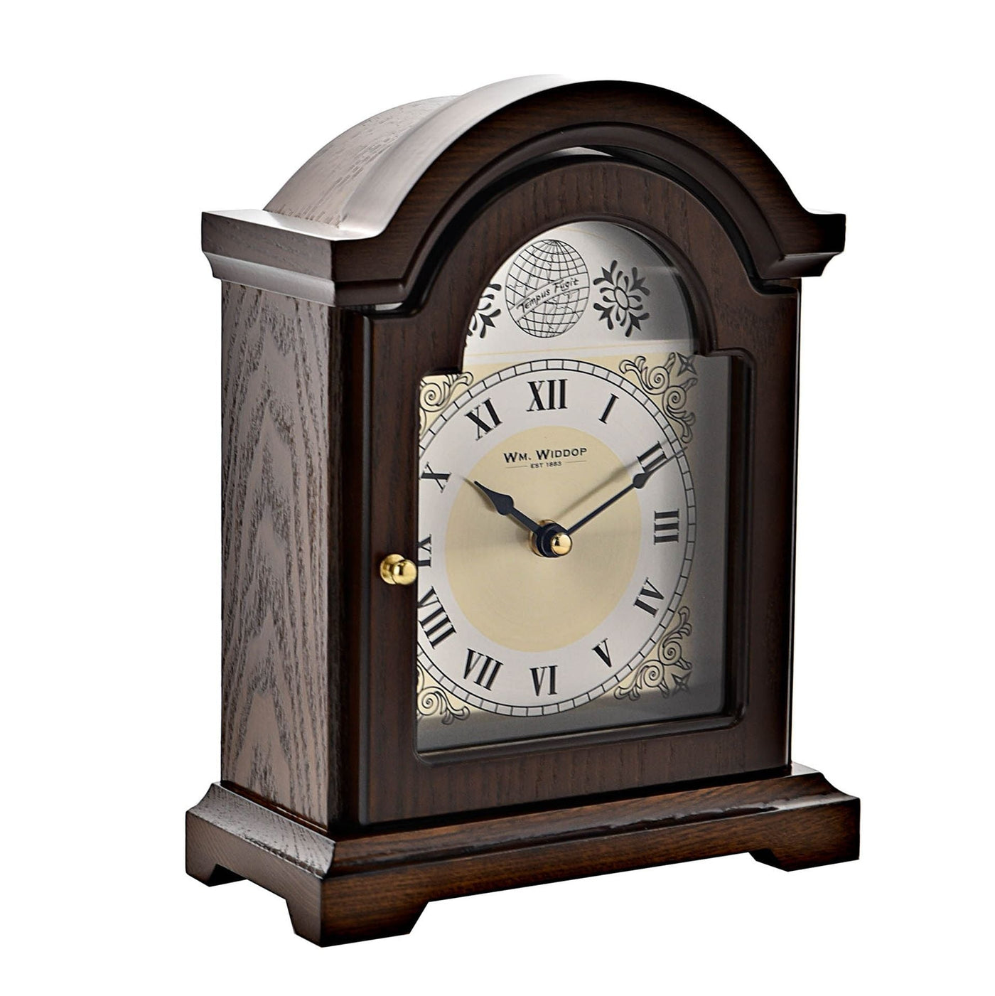 WM.Widdop. Wooden Broken Arch Mantel Clock *NEW* - timeframedclocks