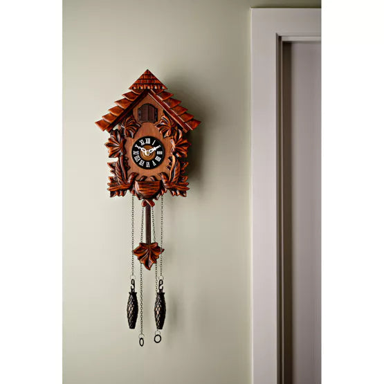 WM.Widdop. Wooden Pitched Roof Cuckoo Clock *NEW* - timeframedclocks