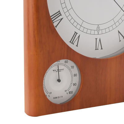 WM.Widdop Wooden Wall Clock Thermometer and Hygrometer - timeframedclocks